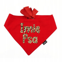 Levně Personalizovaná červená Nákrčník se jménem psa Psiakrew Leopard S