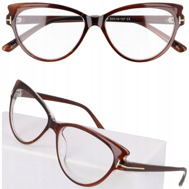 

Okulary damskie zerówki kocie oczy Ford