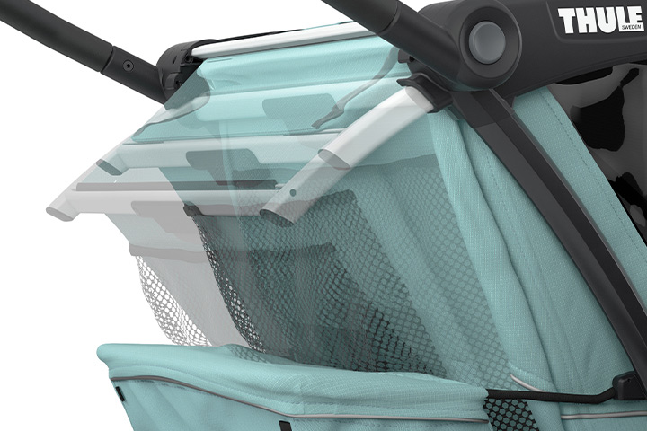 Przyczepka rowerowa THULE CHARIOT CROSS 1 Alaska Kolor dominujący odcienie zieleni