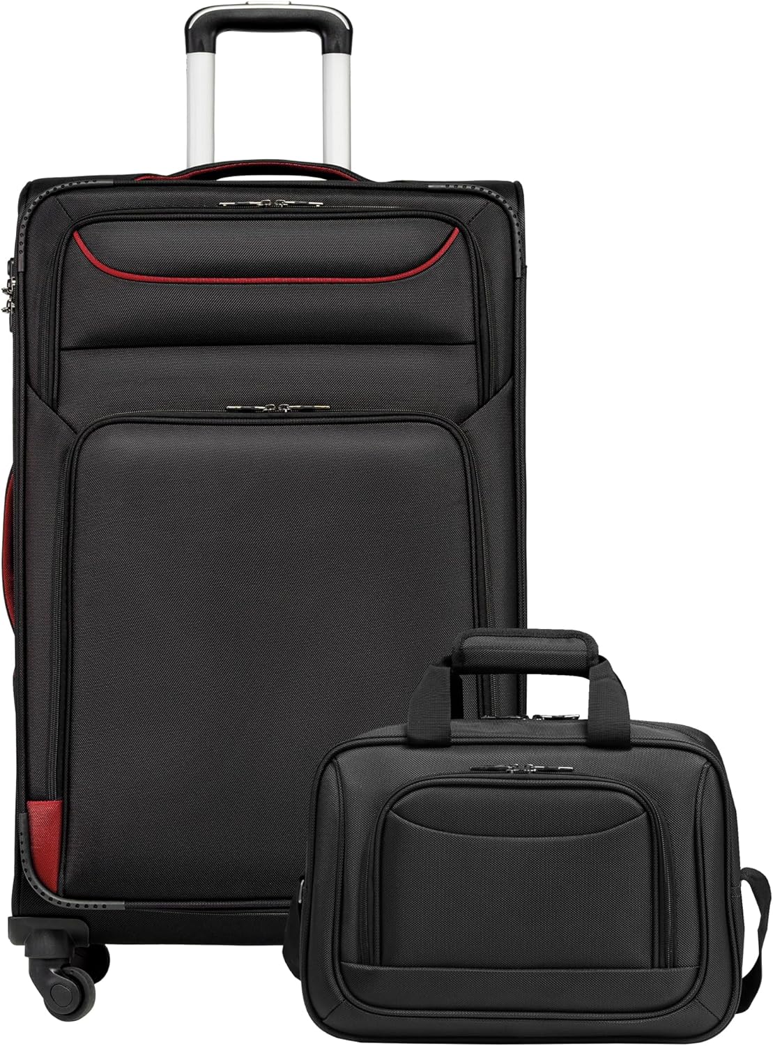 Walizka podróżna 80x48x35 czarna 4 kółka spinner Tsa tkanina Oxford