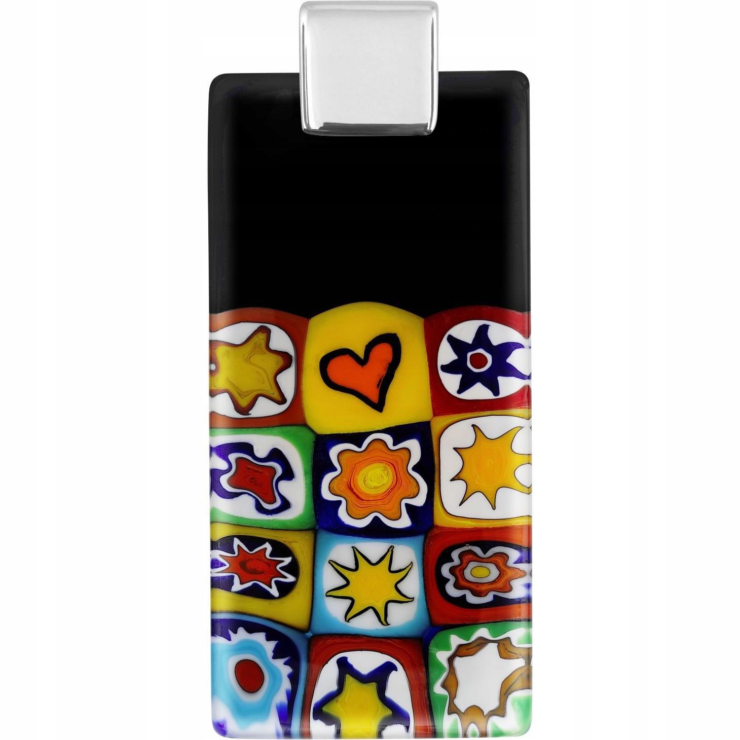 Dámský vícebarevný přívěsek Harf sklo murano