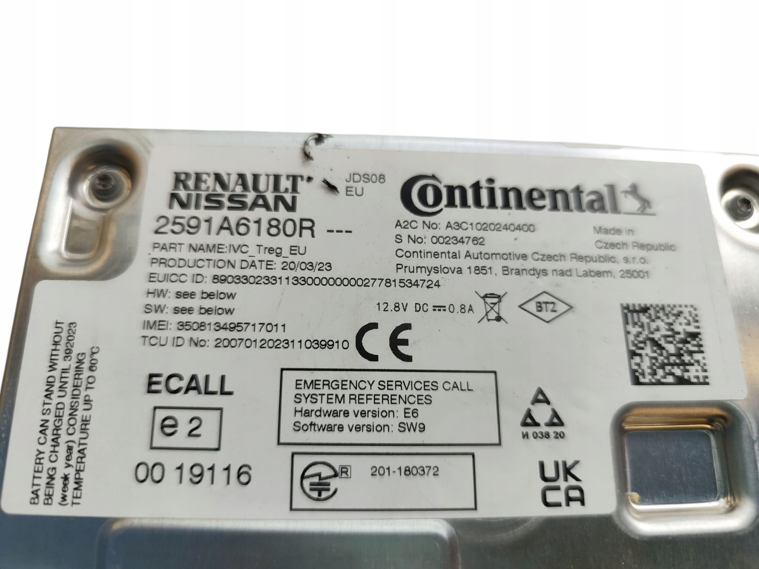 control unit module navigation devices ARKANA CAPTUR II CLIO ESPACE V JOGGER 2591A6180R