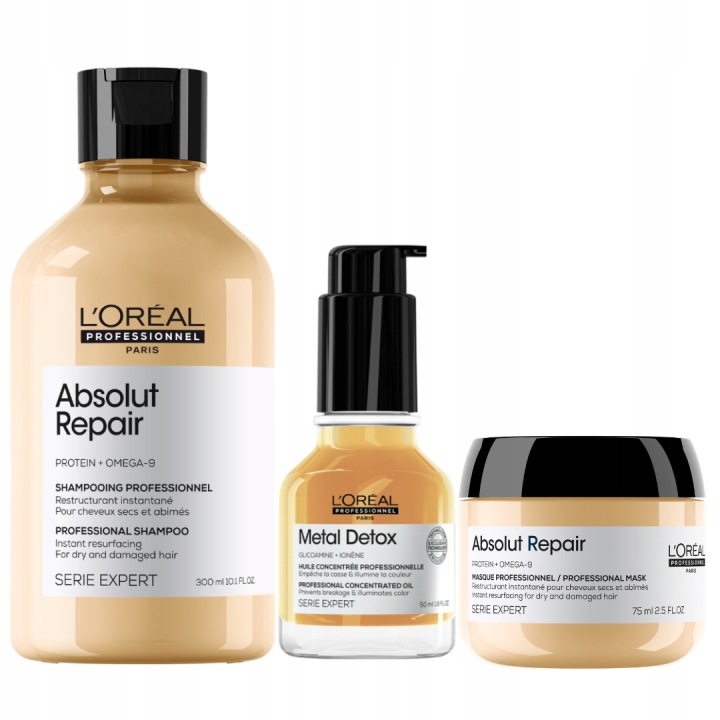 Loreal Professionnel Absolut Repair Šampon, Olej na vlasy 50 ml Set