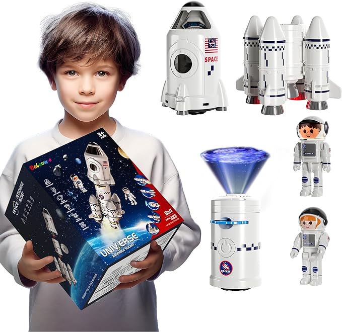 RAKIETA KOSMICZNA PROM KOSMICZNY RAKIETA 5W1 ZABAWKA KOSMICZNA DZIECI NAUKA NAUKI