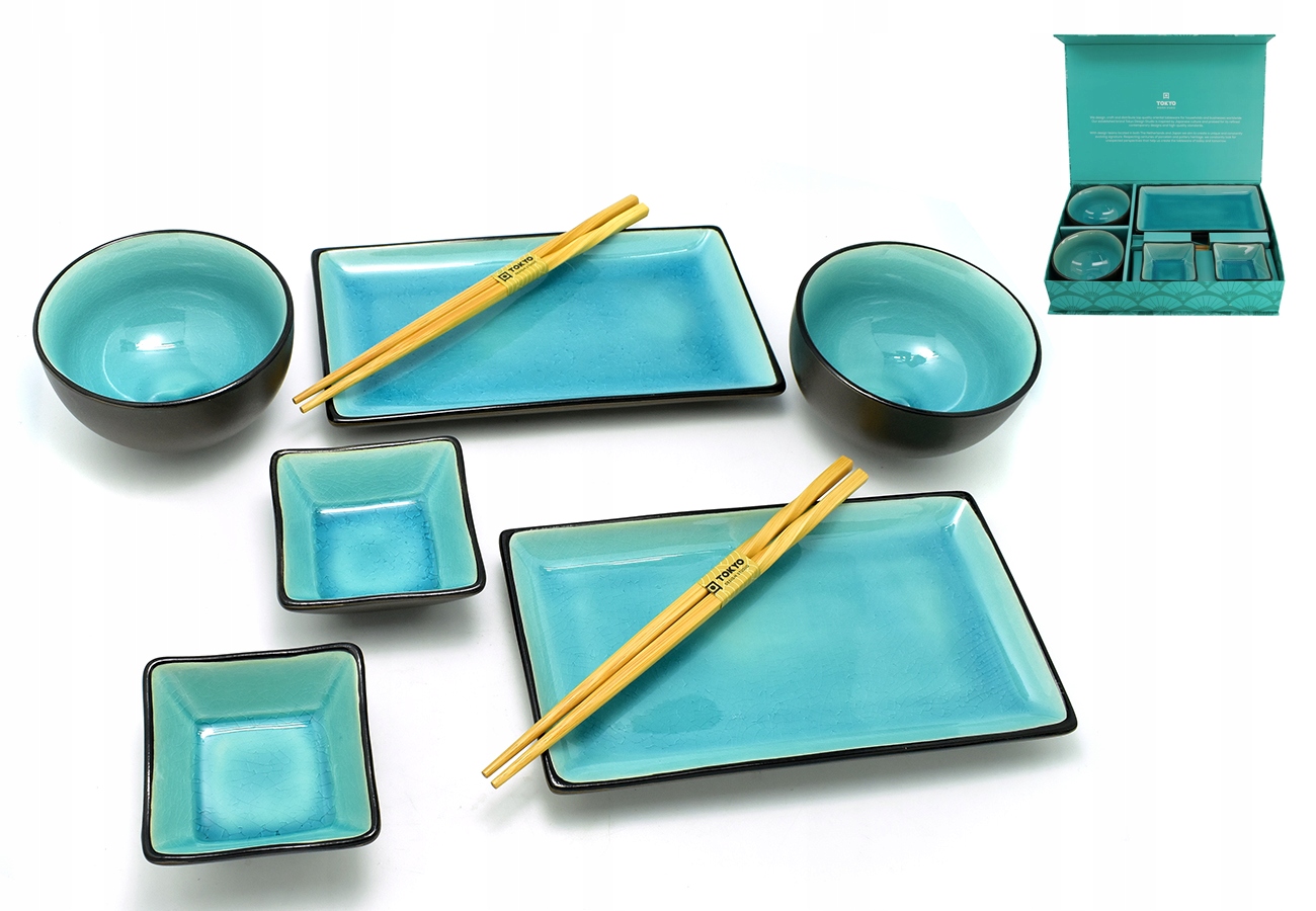 

Komplet do sushi na 2 osoby Turquoise maxi