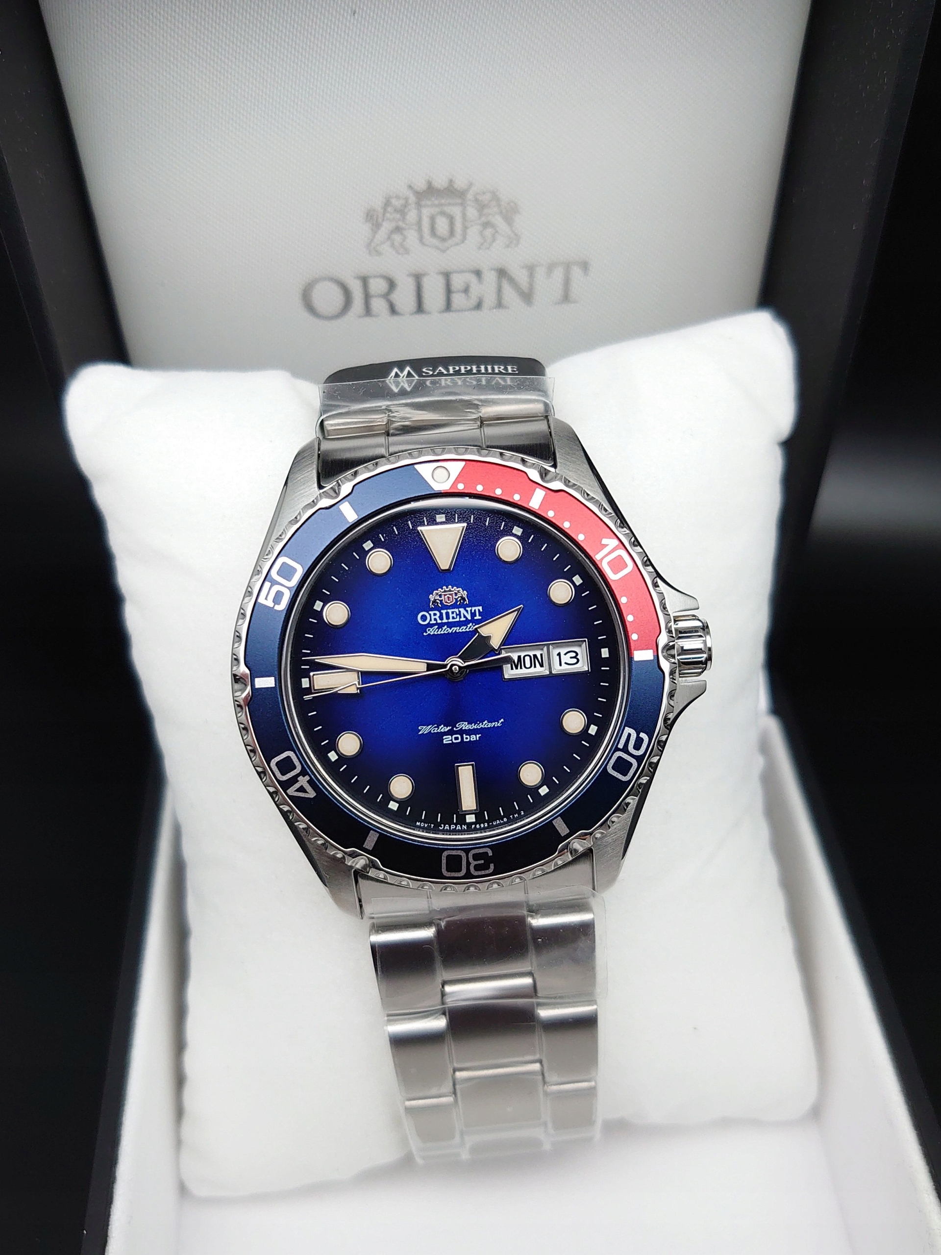 ORIENT NEW KAMASU RA-AA0812L19B SZAFIR 20ATM Typ naręczny