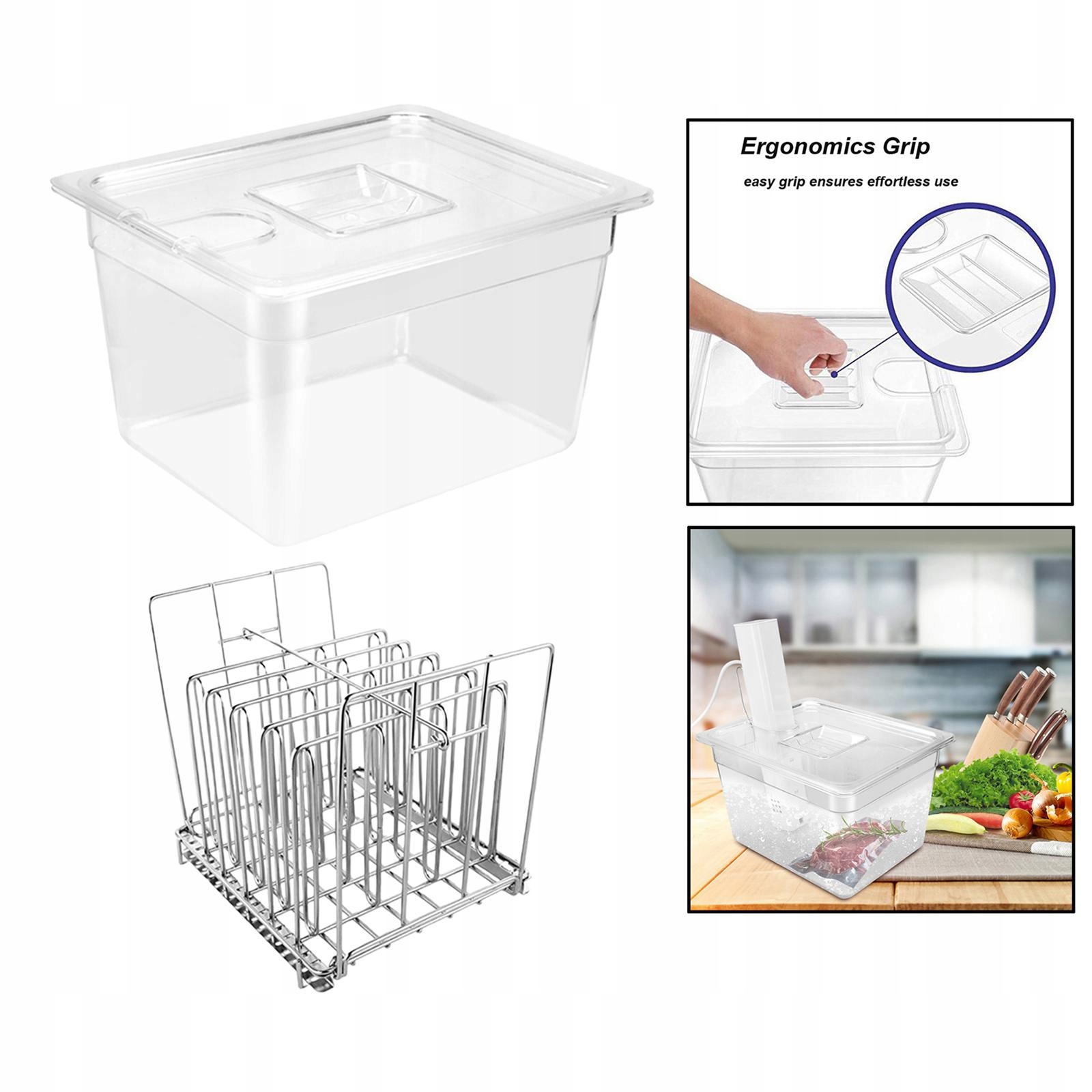 Sous Vide Cooker Sous Vide Pojemnik z pokrywką 11 Marka inna
