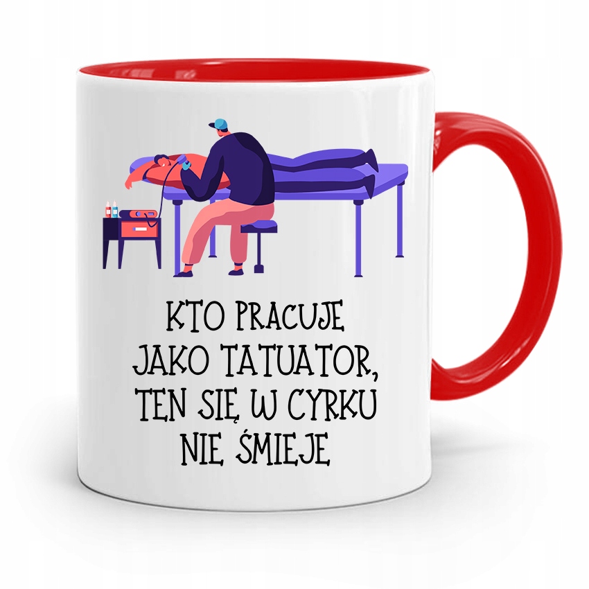 

Dla Tatuażystki Tatuażysty Kubek Czerwony