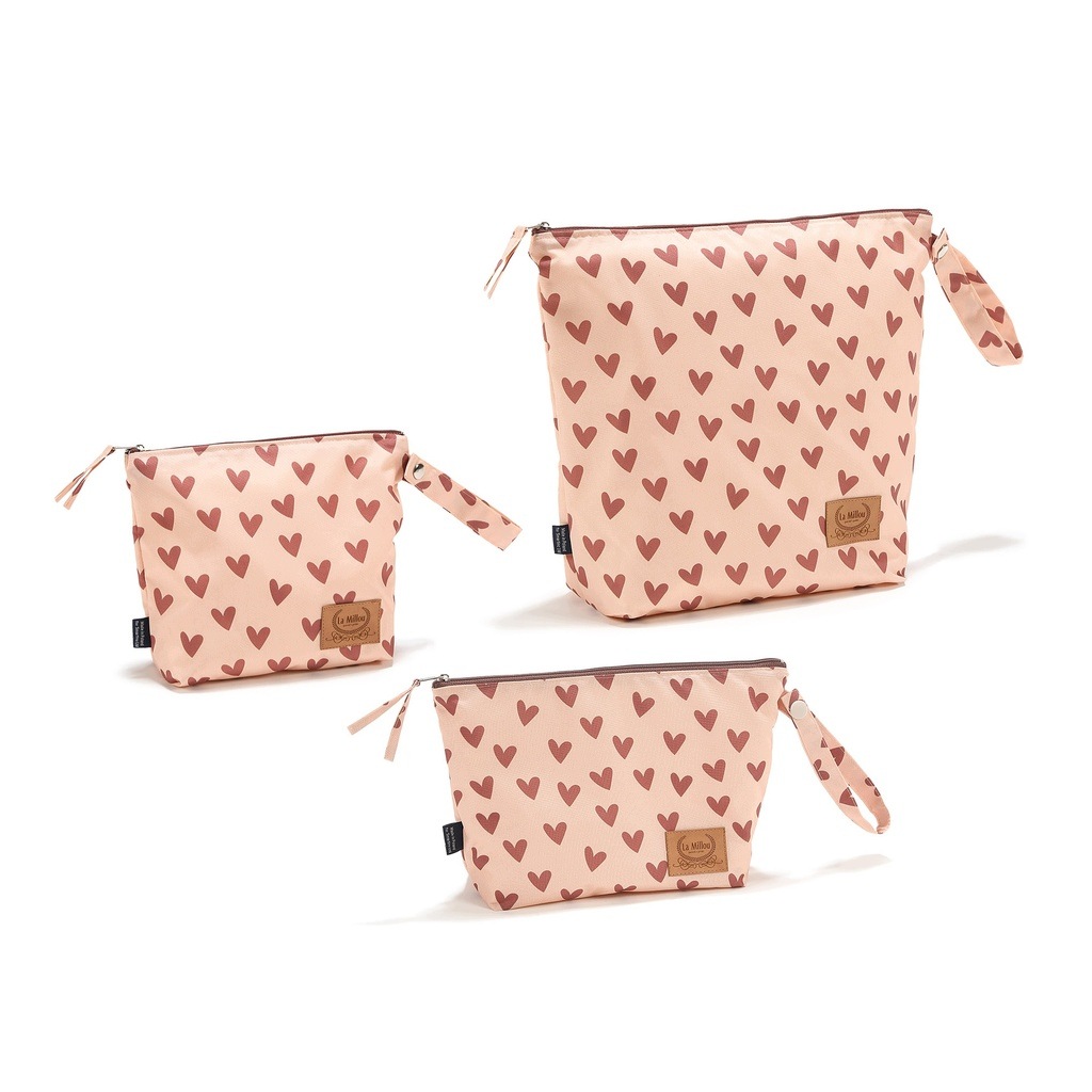 La Millou Sada kosmetických taštiček Heartbeat Pink