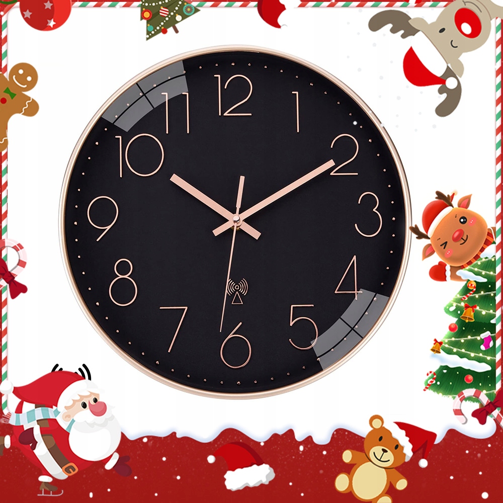 Nástěnné Hodiny Velké Moderní Růžové Zlato Na Zeď Čitelné, Stylové, 30 CM