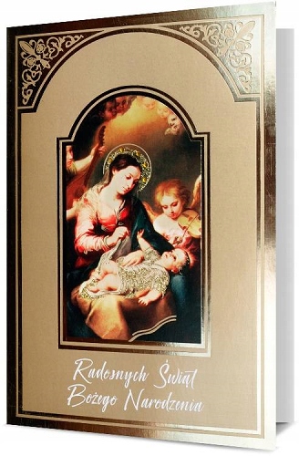 

Religijne Kartki świąteczne pięknie złocone H1666