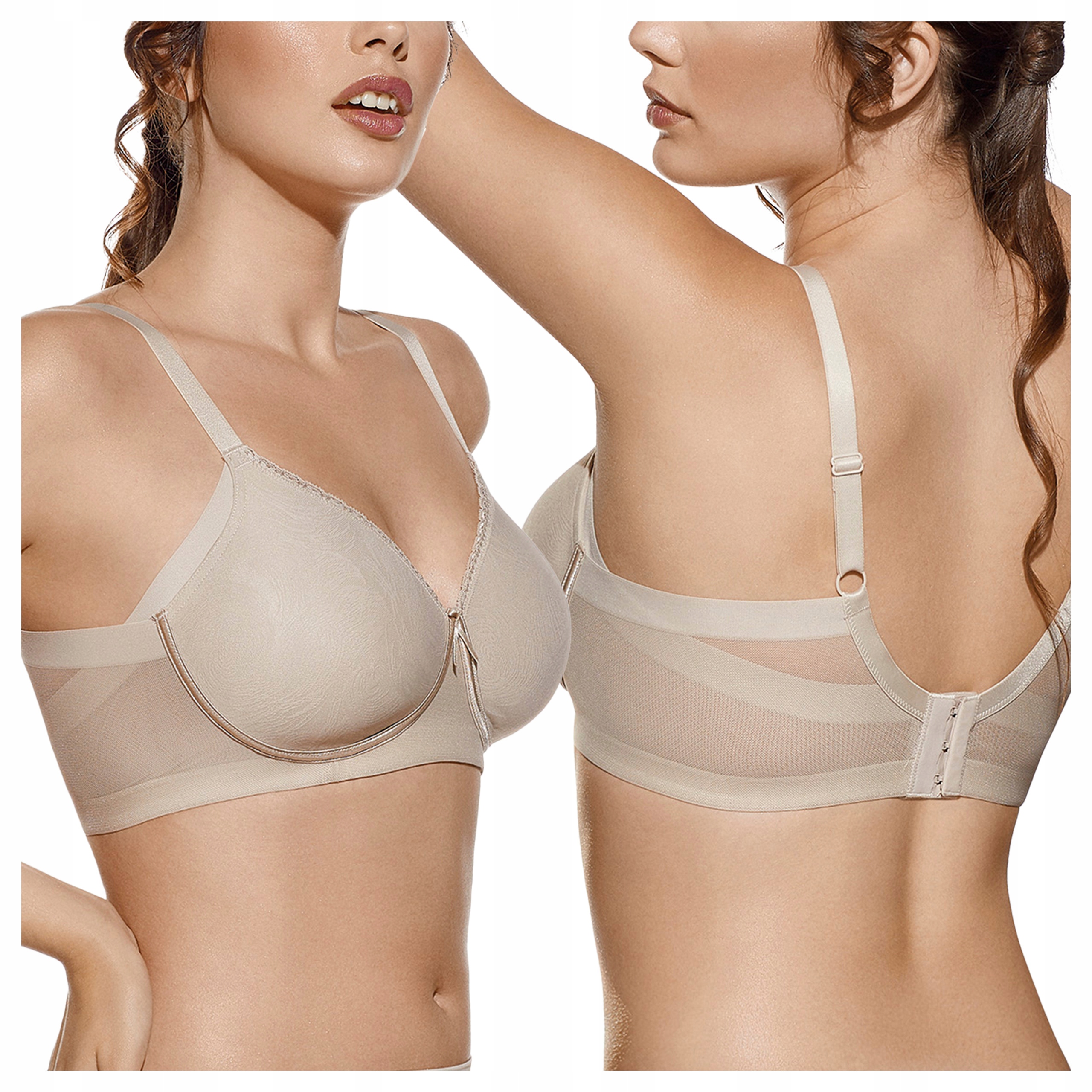 Modelovací podprsenka Vyztužená každodenní bez kostic Selene 95D Béžová