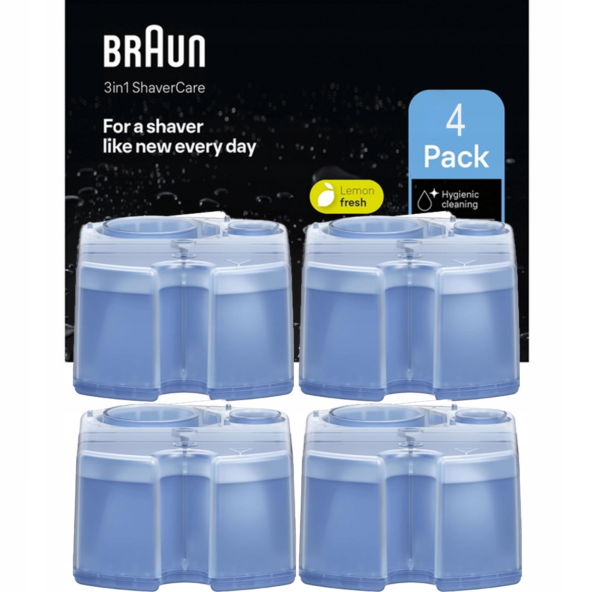 Braun Ccr Clean & Renew Lemon Wkład Płyn do czyszczenia Golarek 4 szt CCR4
