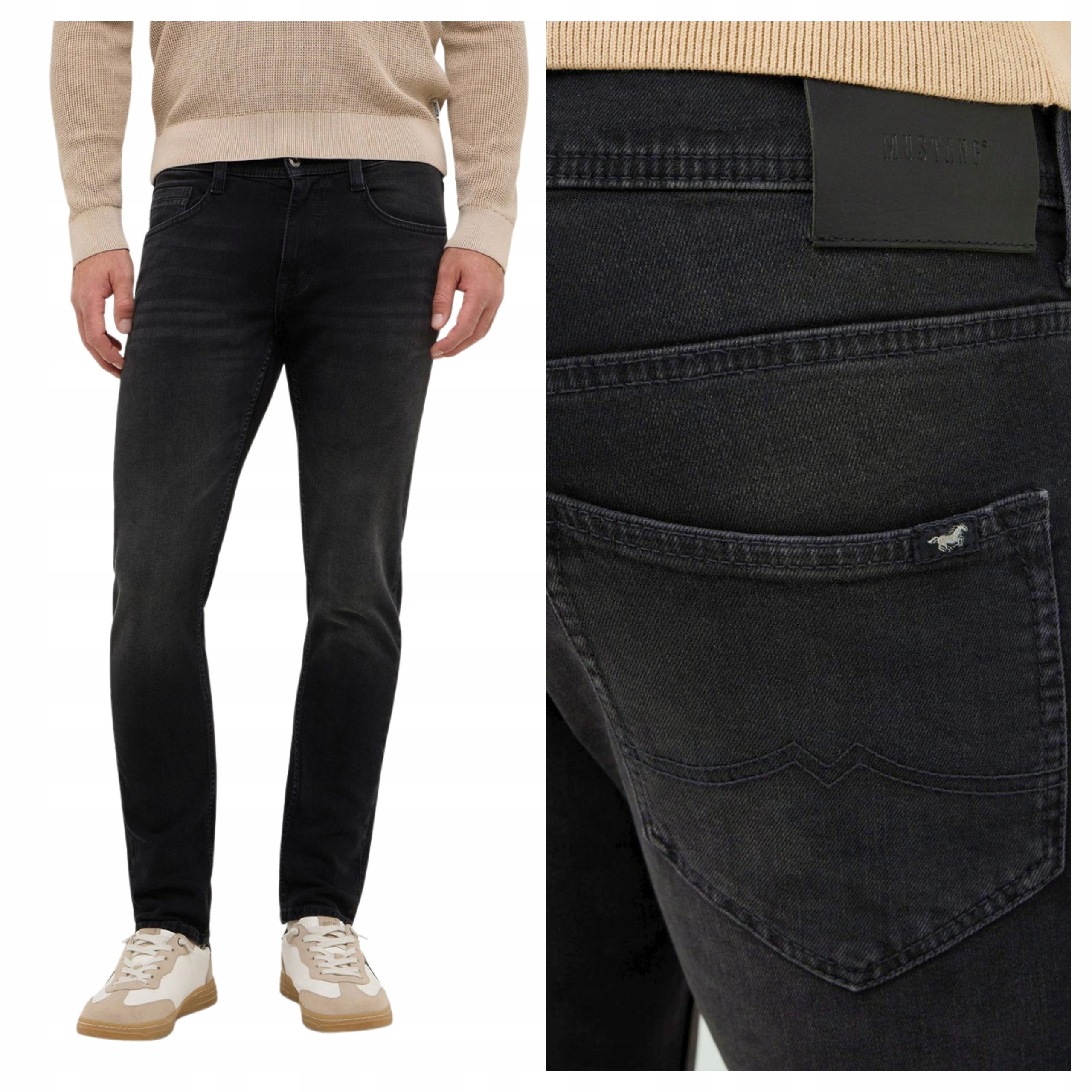 Mustang Oregon Pánské džínové kalhoty Slim Fit Denim černé W33 L32