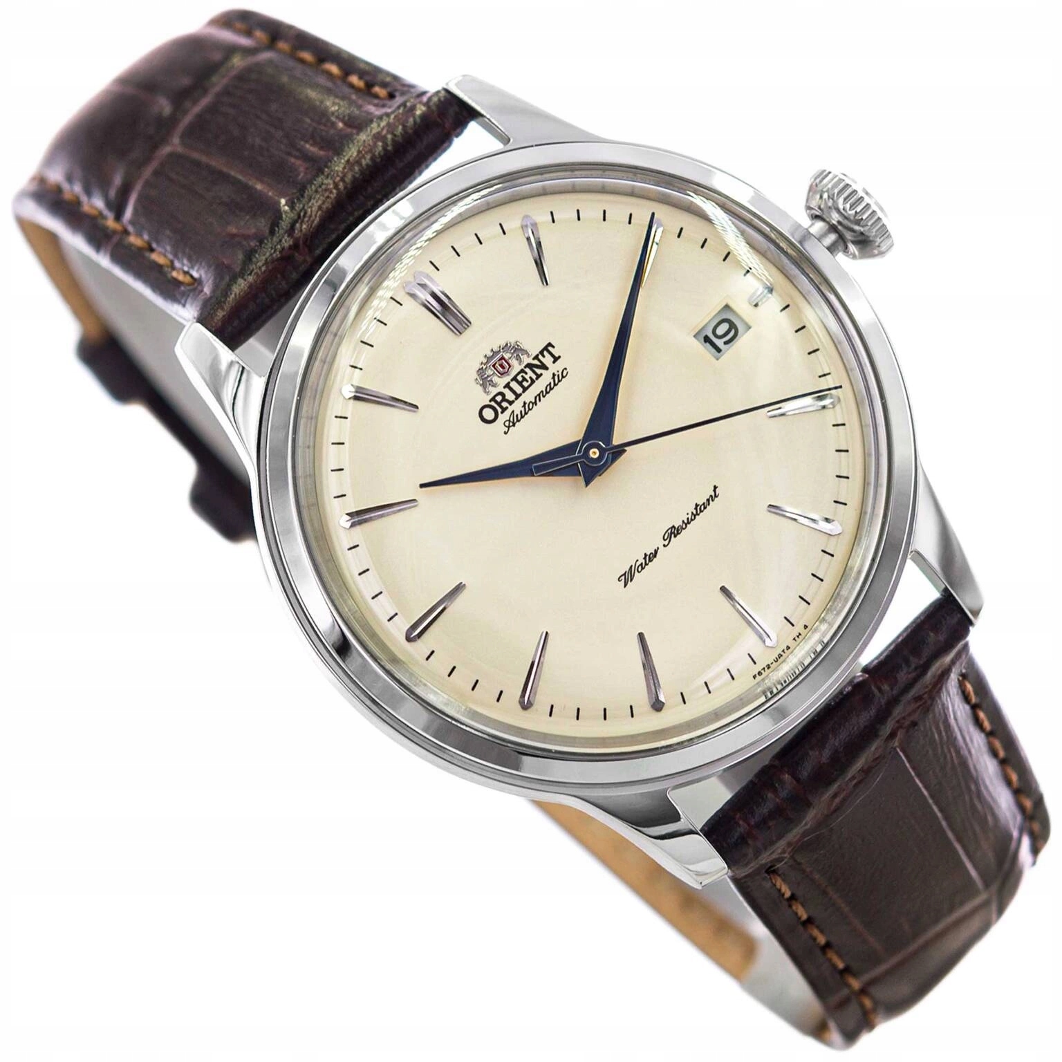 Pánské Hodinky Orient RA-AC0M04Y30B Classic Automatic Hnědé S Datovým Řemínkem