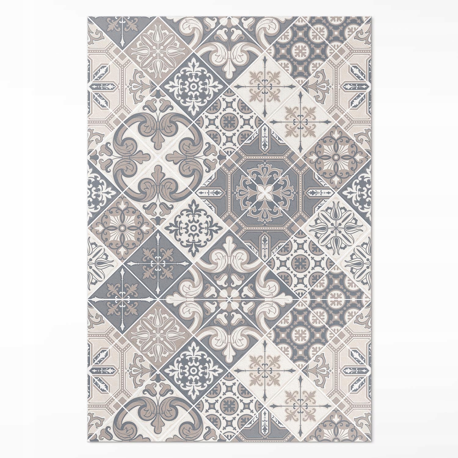 Koberec Vinyl do bytu Katalánske kvety vzorovaná mozaika 100x150 cm