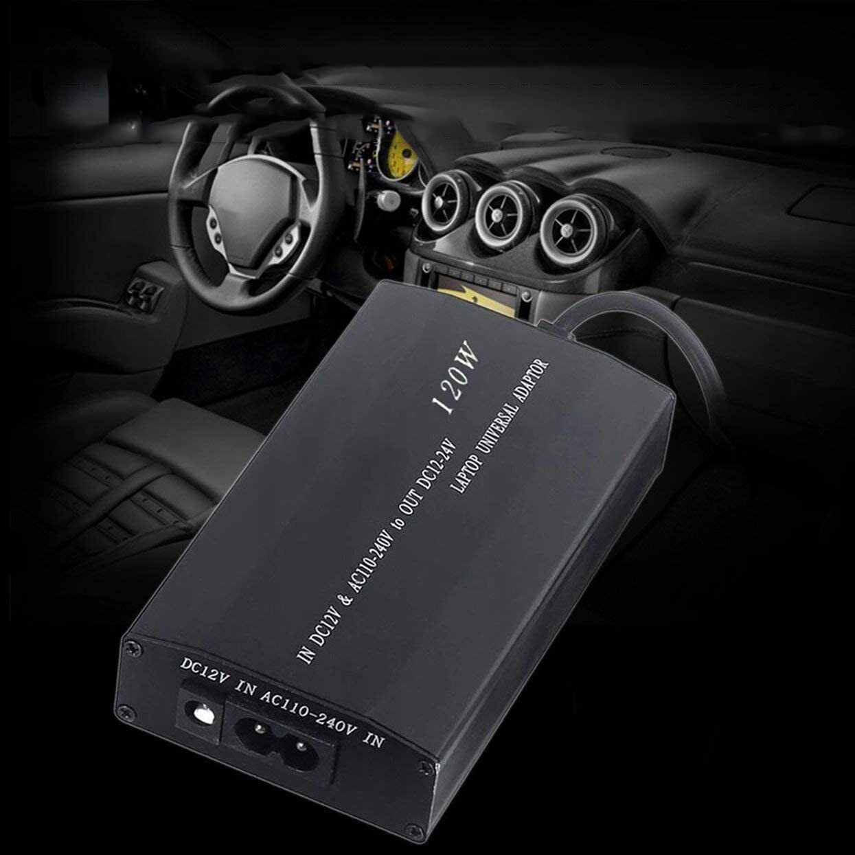 WIELOFUNKCYJNY ZASILACZ DO NOTEBOOKA Z 8 WTYCZKĄ DO ŁADOWANIA DO SAMOCHODU Waga produktu z opakowaniem jednostkowym 0.31 kg