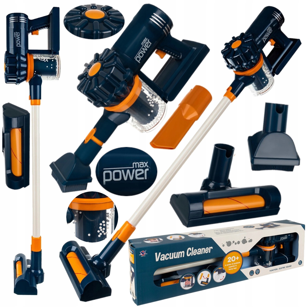 Odkurzacz dziecięcy ODKURZACZE PIONOWE RĘCZNY 2 w 1 z dźwiękiem EAN (GTIN) 5904224499792