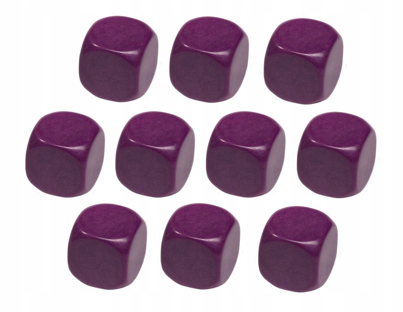 Kostki do gry Fioletowe blank K6 16mm 10 szt.