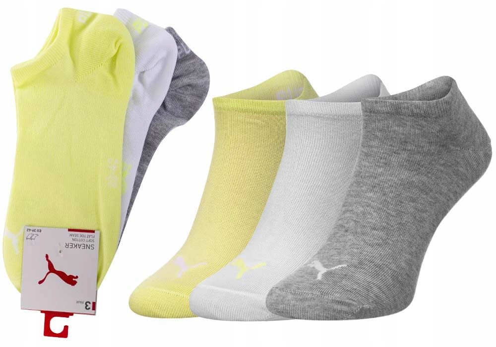 

Puma Skarpetki Stopki 3P White/grey/yellow r.43-46
