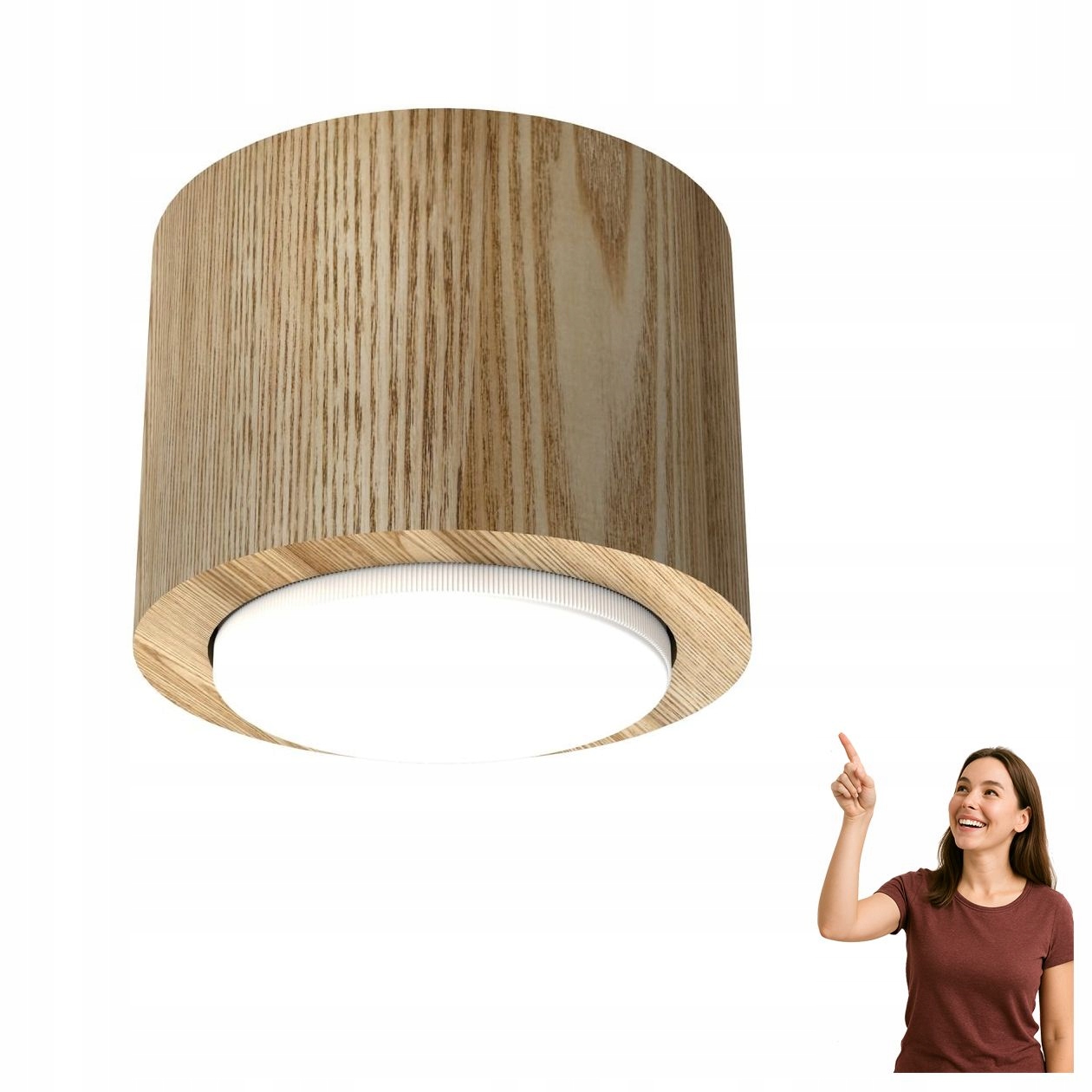 Spotové nástěnné svítidlo Downlight Wood 9731 Luminex