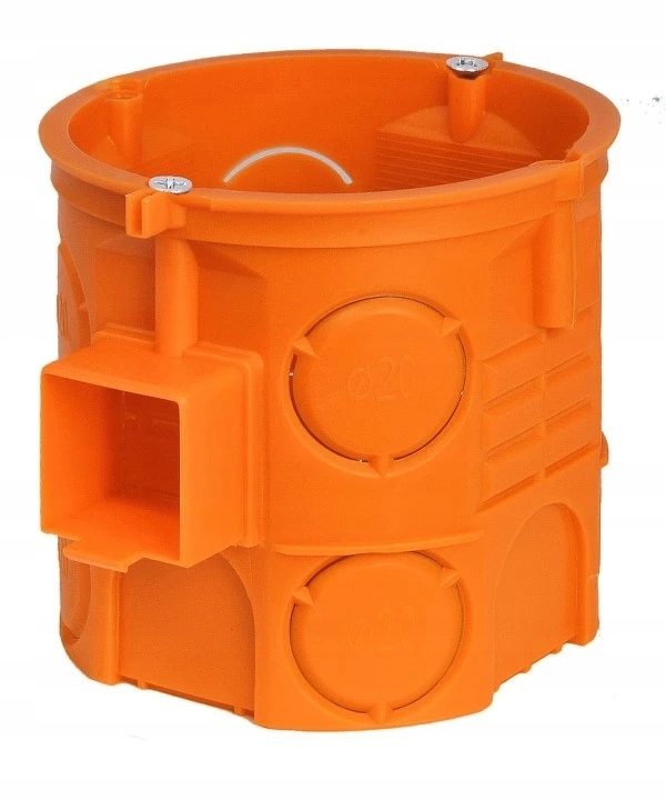 Puszka podtynkowa 60mm głęboka z wkrętami 110szt.