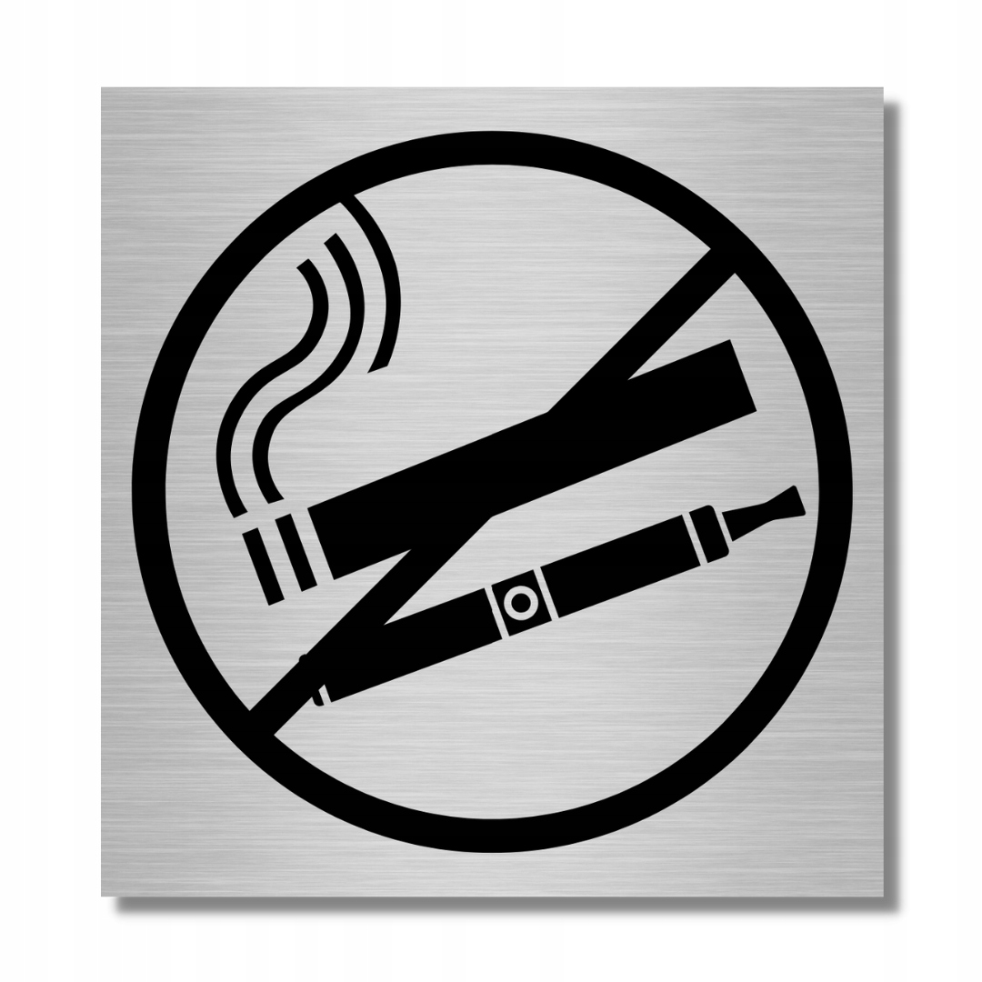 TABLICZKA 10X10cm ZAKAZ PALENIA PAPIEROSÓW PIKTOGRAM NIE PALIĆ NO SMOKING