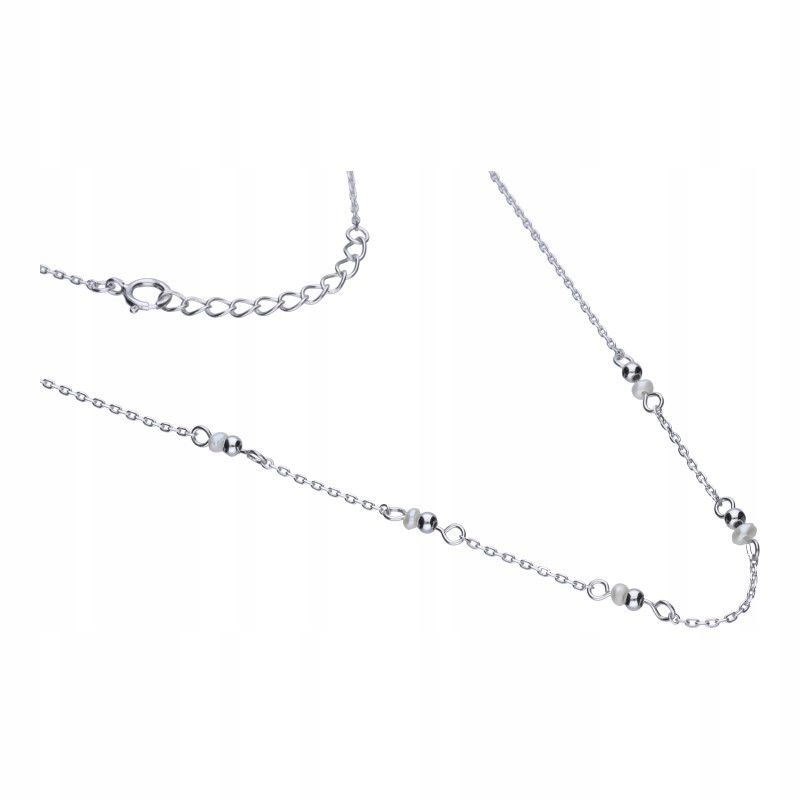 Stříbrný dámský náhrdelník 925 s perličkami a kuličkami je ideální jako dárek