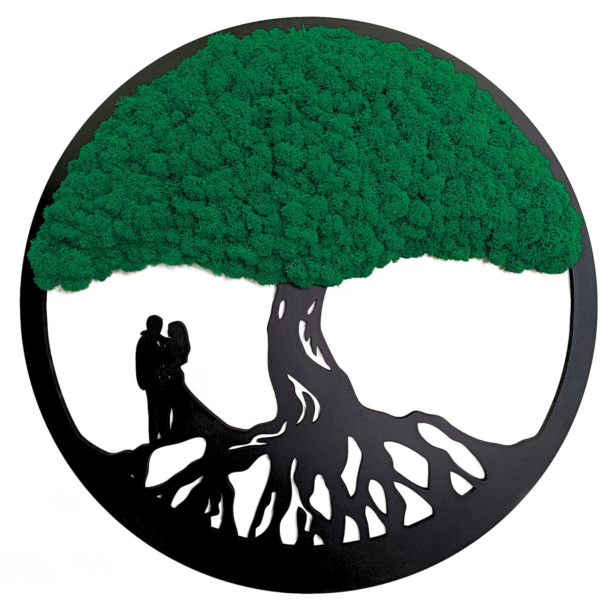 Obraz Z Machu Stromček šťastia života Severský Lišajník 50 cm Darček na svadbu