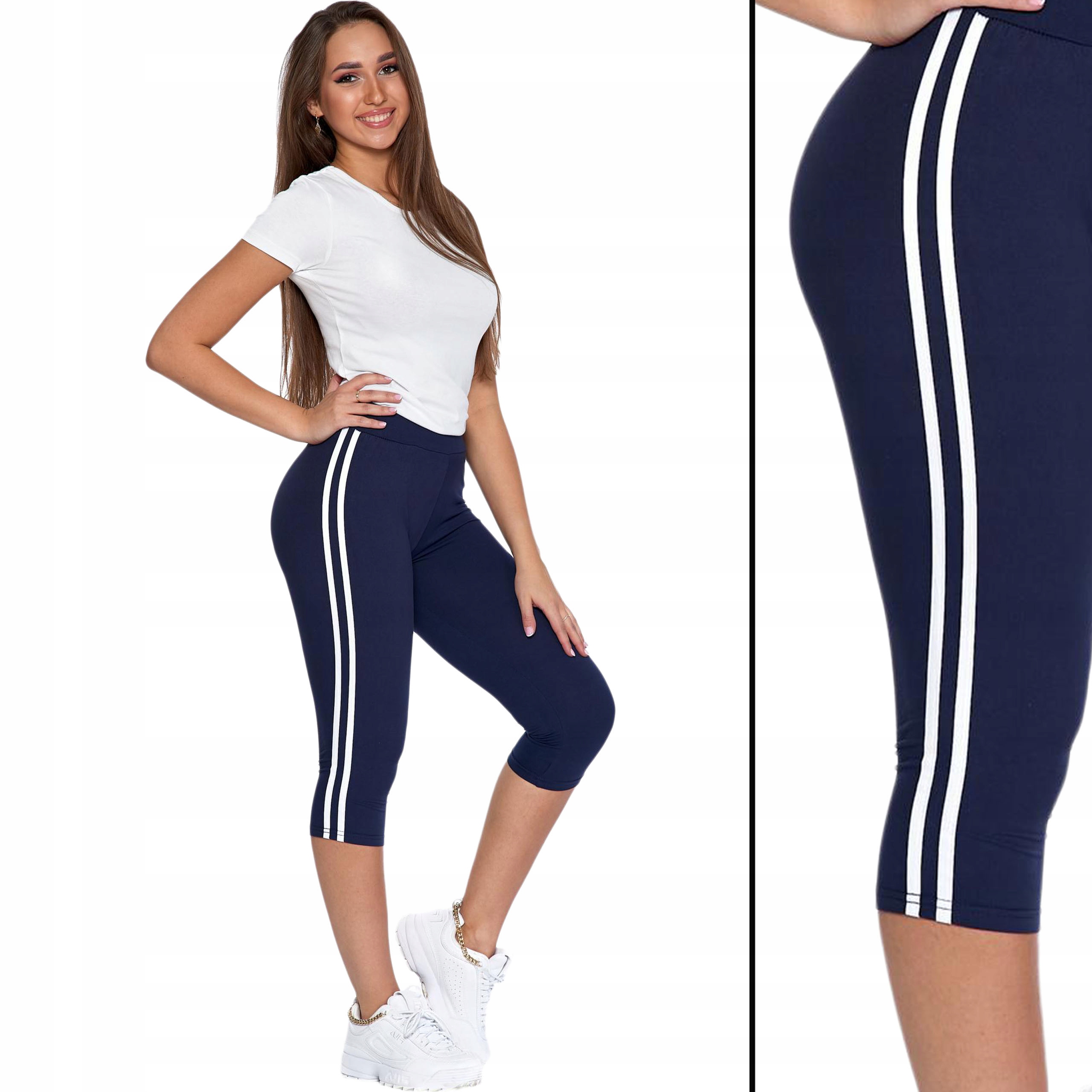 

Legginsy Moraj 3/4 z Lampasem 1100-016 Granat S/m