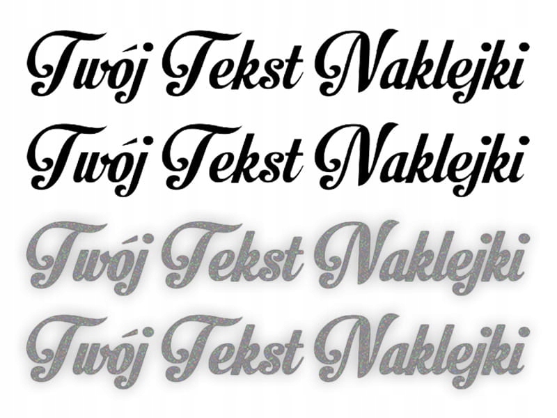 TWÓJ TEKST NAKLEJKI - Naklejka na samochód na auto