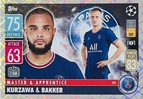 Topps Match Attax 2021/2022 Kurzawa Bakker 423