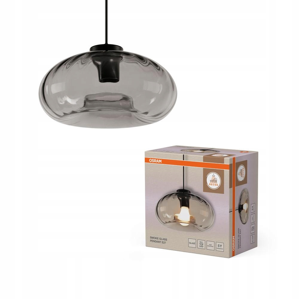 Lampa Stropné závesné svietidlo E27 Dekoratívna čierna dekorácia Osram