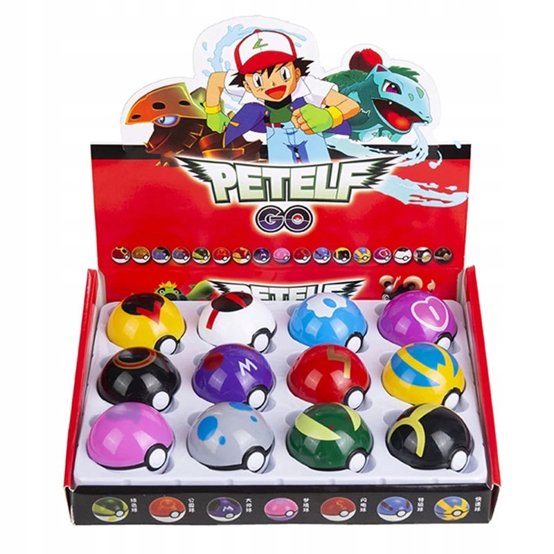 

12 Szt Pokeball Figurka Zabawka Pikachu Pokemon Go