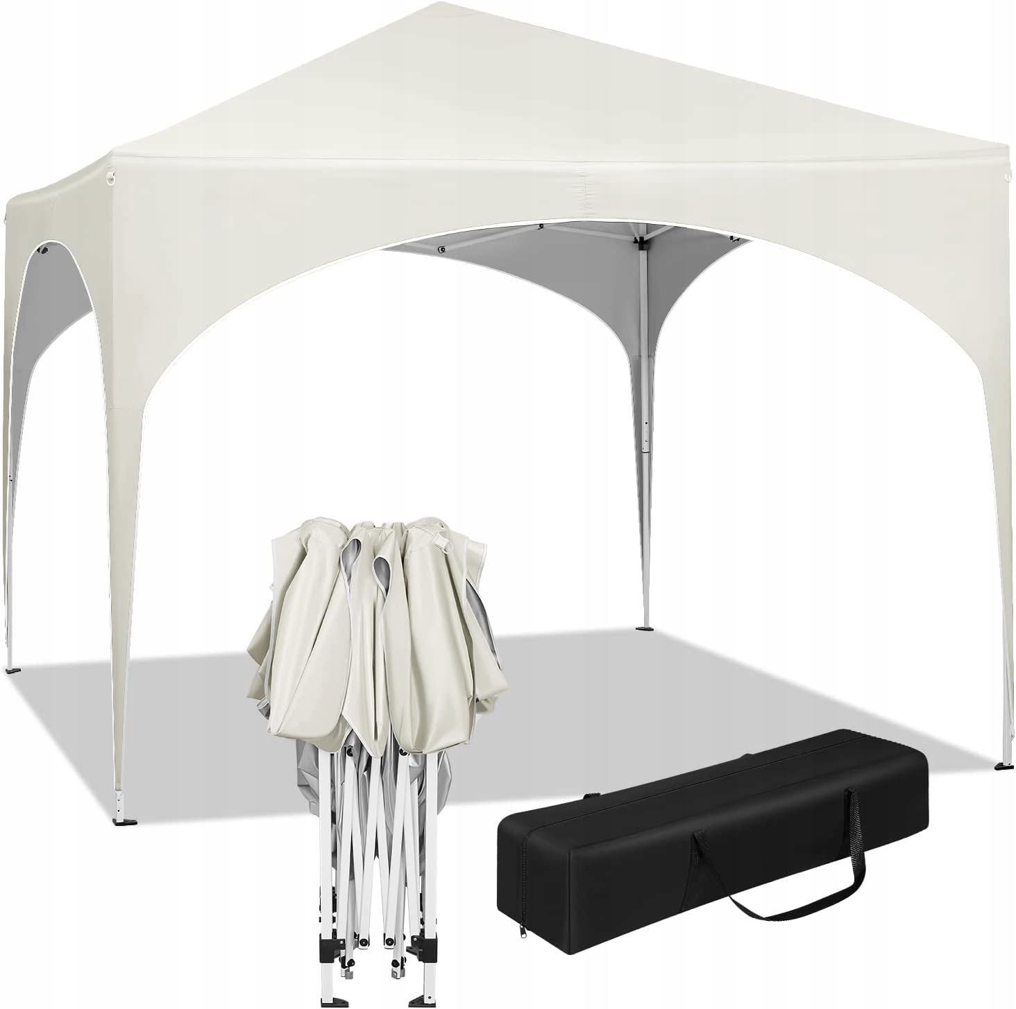 Zahradní Pavilon Stan Uv 50+ Pop Up Pe Béžový 3 x 3 x 2,5 m Woltu Zahrada