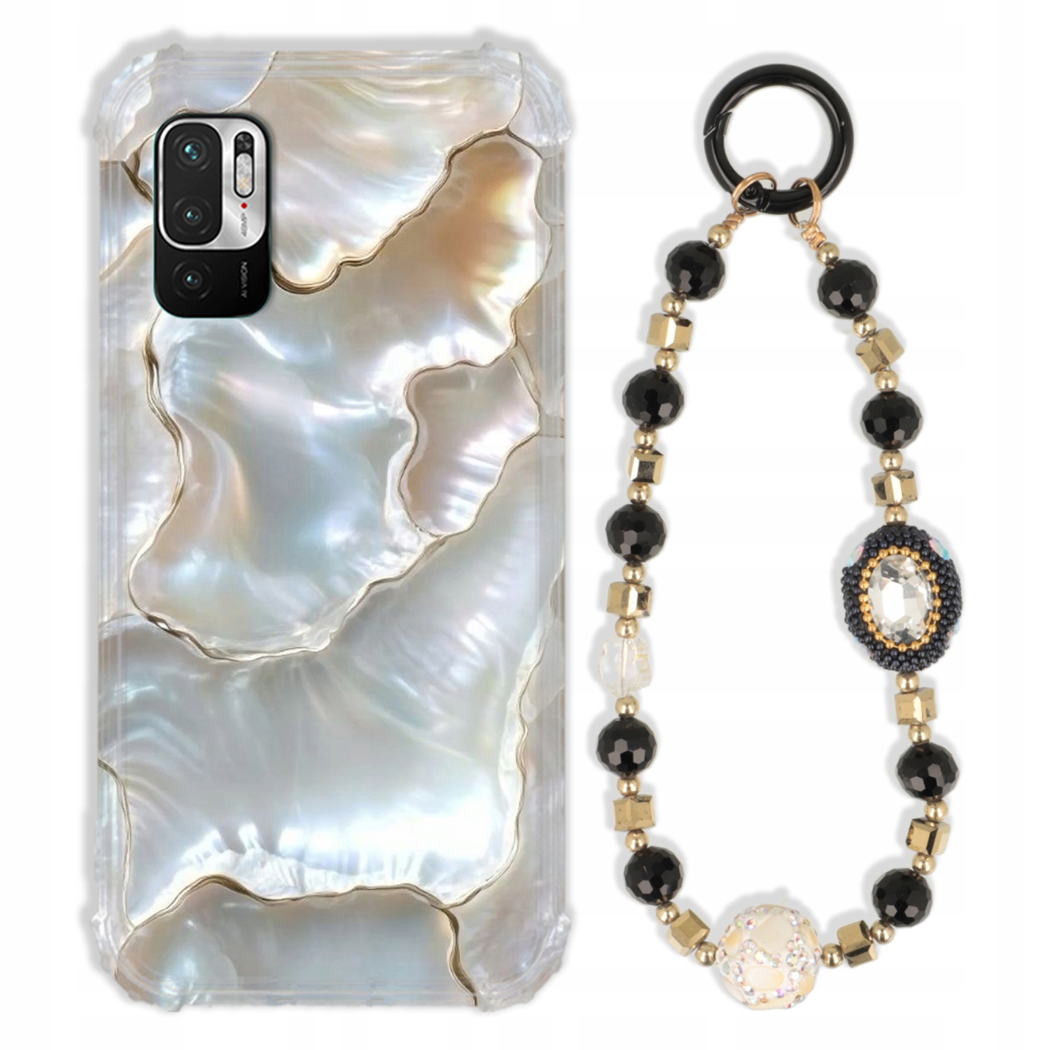 Pouzdro Pro Xiaomi Redmi Note 10 5G Antishock Zirkony Černo Zlaté|pevné|tpu