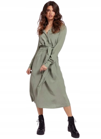 Guess Šaty Khaki MIDI Xs 0A4D6* Xs 0_4