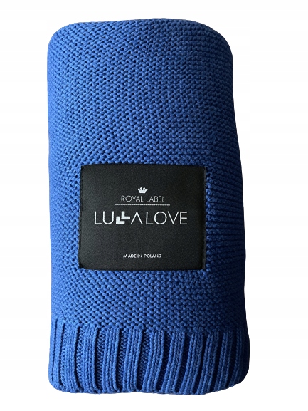 Bambusowy kocyk Royal Navy Blue 80x100cm Lullalove