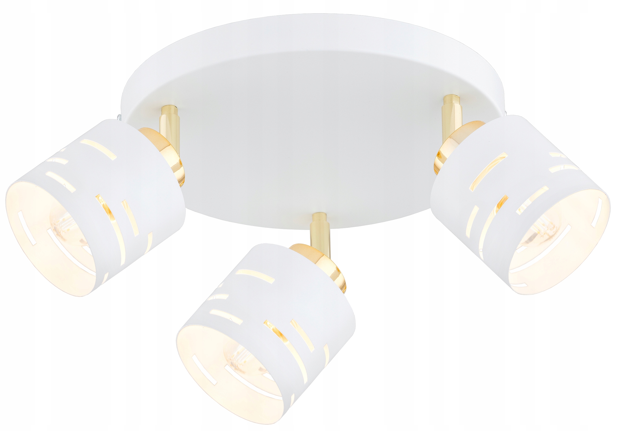 Lampa Wisząca Sufitowa Plafon Żyrandol Biało-złota Vox Led