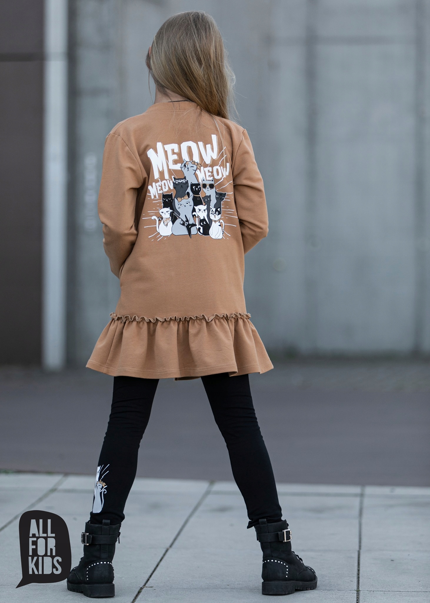 BLUZA rozpinana KARDIGAN ALL FOR KIDS 104 110 Rękaw długi rękaw