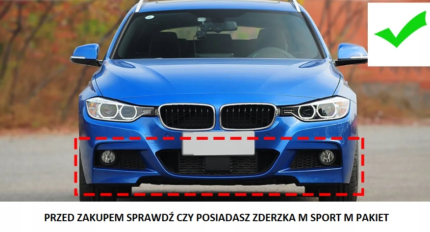 SPLITTER DOKŁADKA ZDERZAKA PRZÓD BMW F30 F31 M SPORT FLAPSY CZARNY POŁYSK Waga produktu z opakowaniem jednostkowym 2 kg