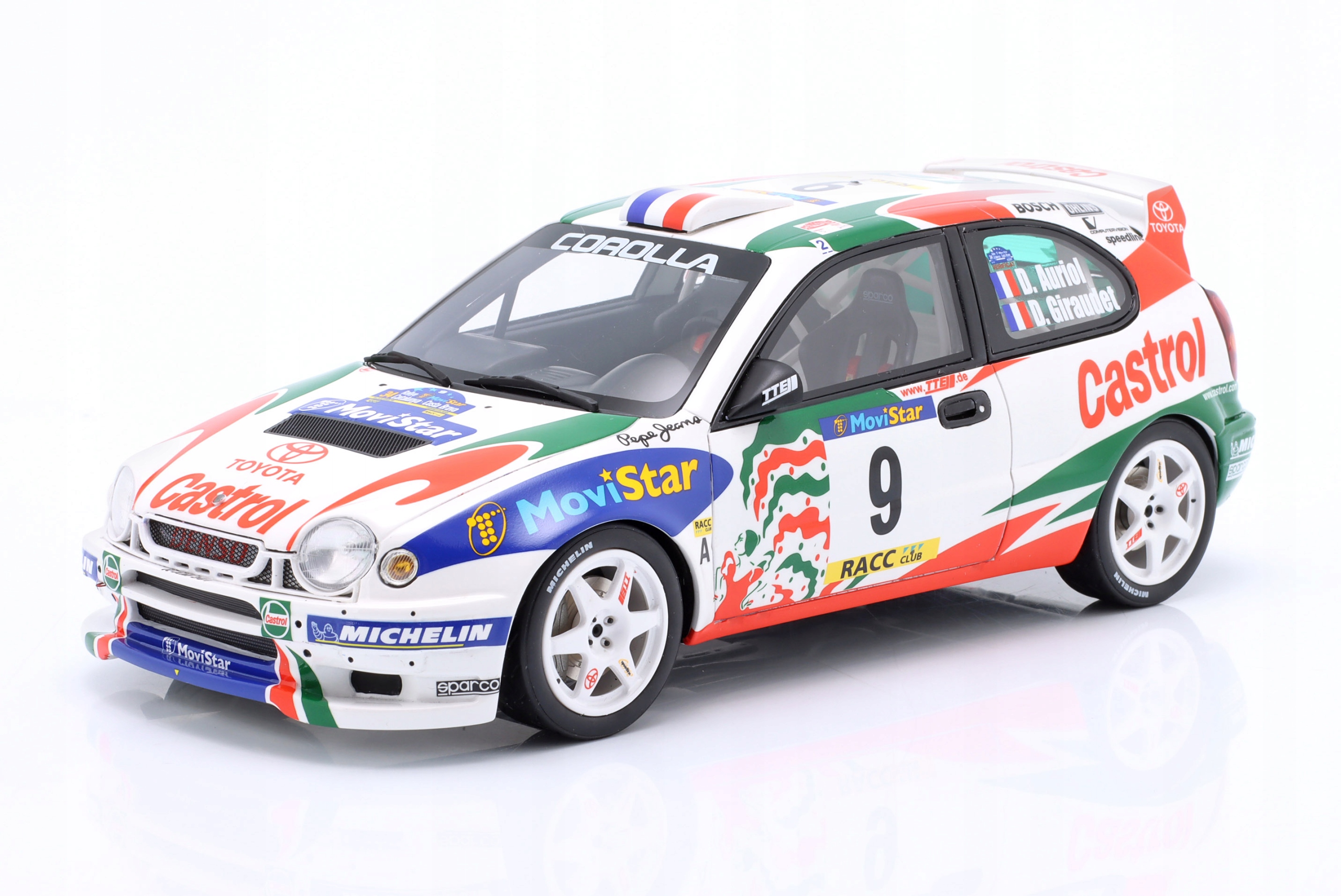Toyota Corolla Wrc #9 Winner Rallye Catalunya 1998 Auriol Otto Mobile 1:18