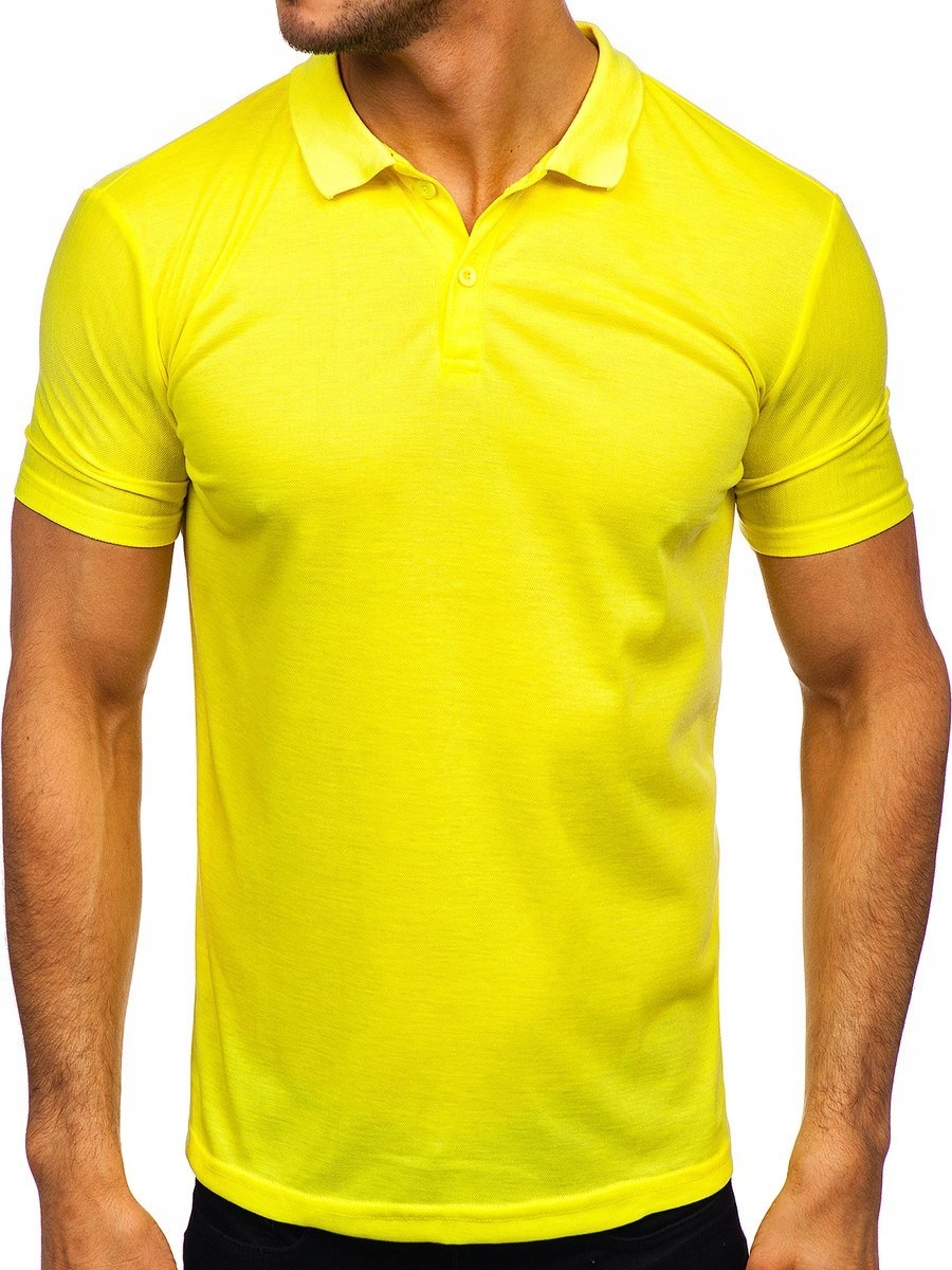 

Koszulka Polo Gładka Żółty-neon GD02 Denley_xl