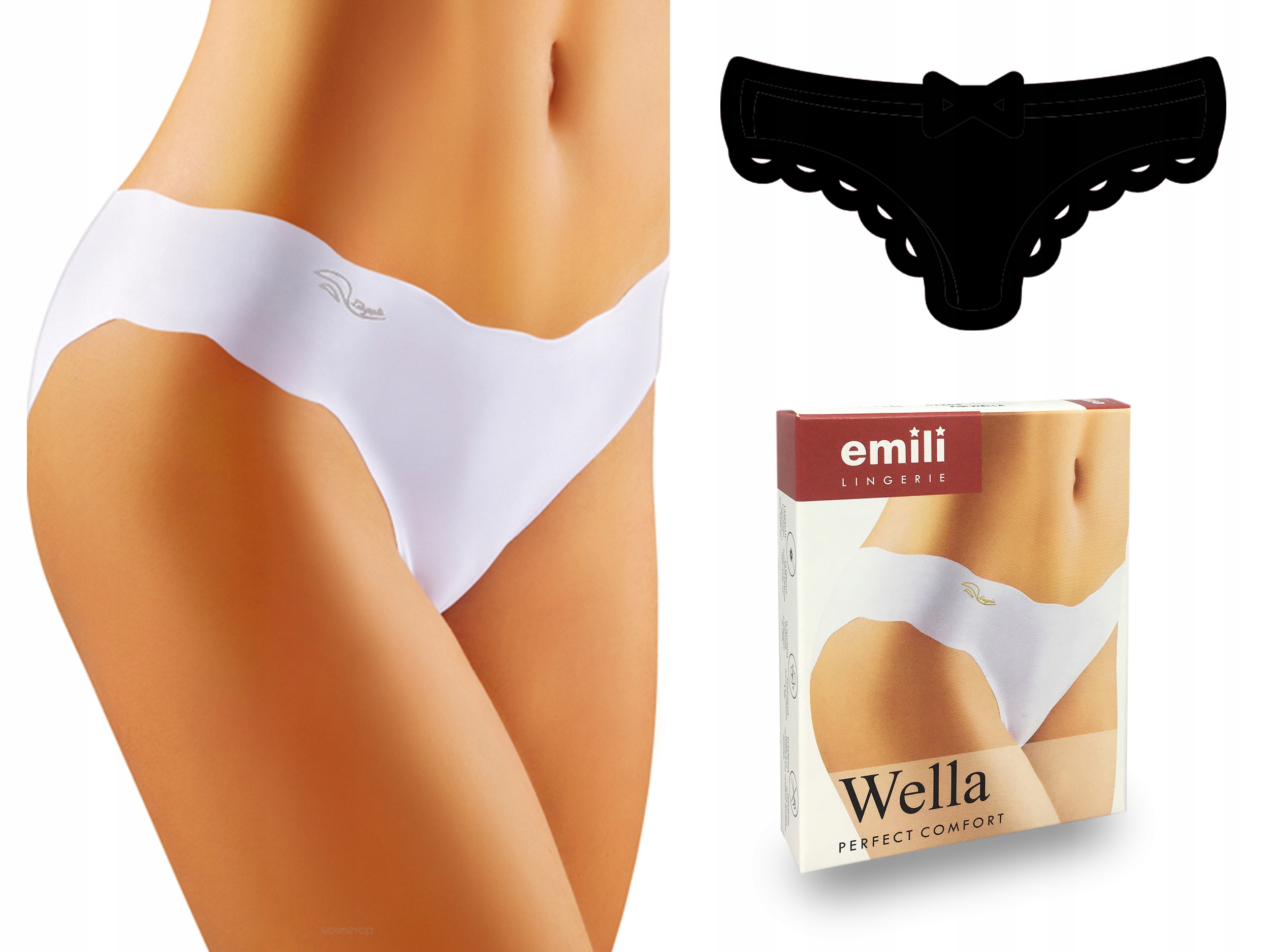 

Emili Wella Laserowo Cięte Figi czarny XL