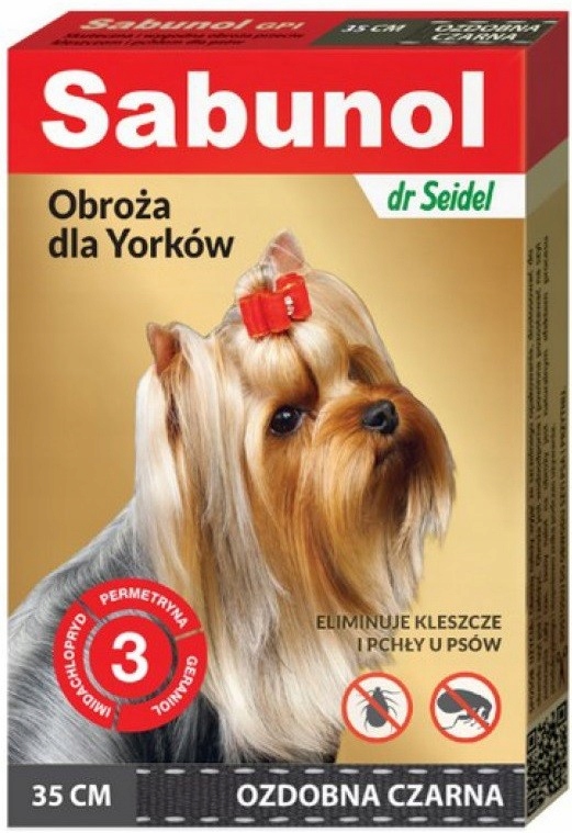 

Sabunol Obroża Czarna York na pchły kleszcze 35cm