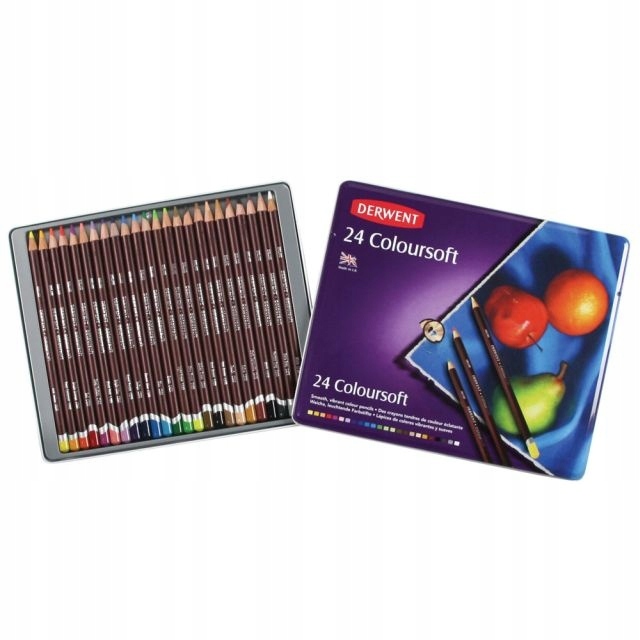 Derwent Pastelky Coloursoft 24 Kusů