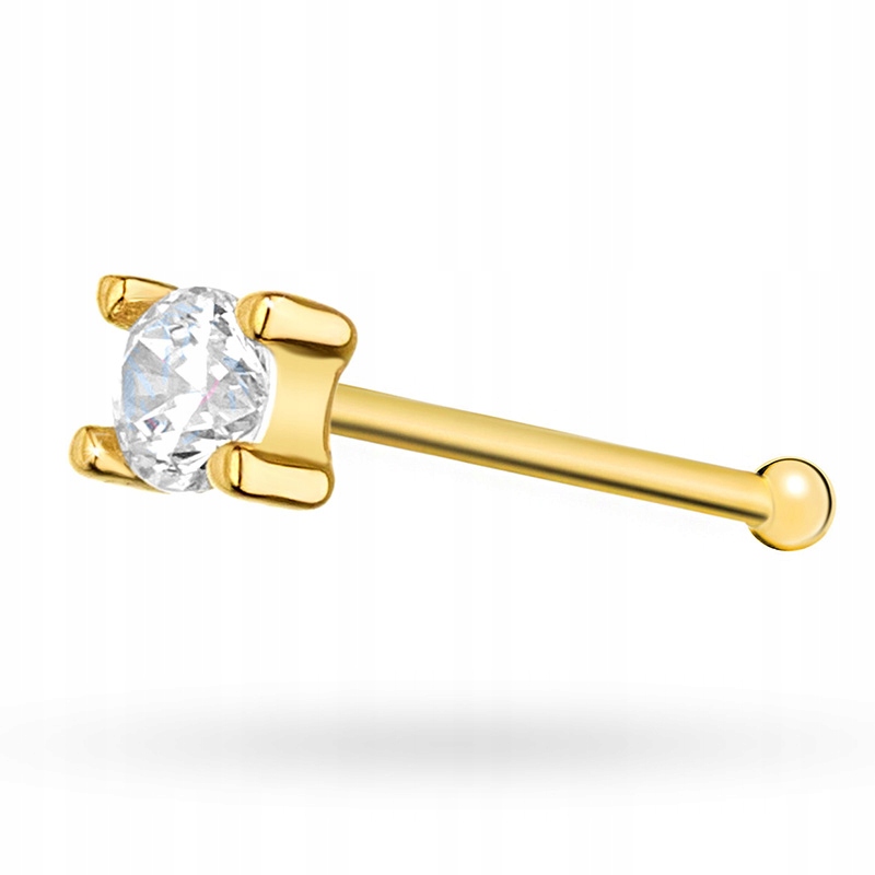 Výjimečný Zlatý Náušník na nos pr. 585 se Zirkonem
