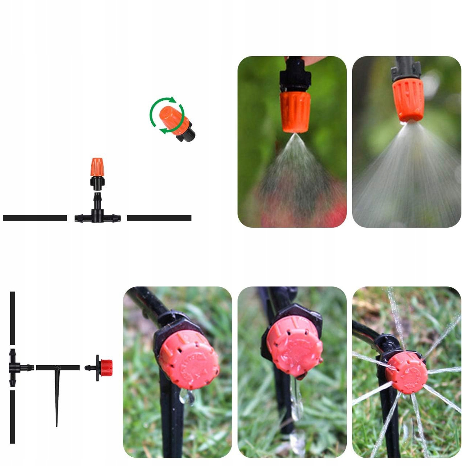 ZESTAW SYSTEM DO NAWADNIANIA KROPELKOWEGO IRYGACJI WĄŻ OGRODOWY 50M Kod producenta 3668631