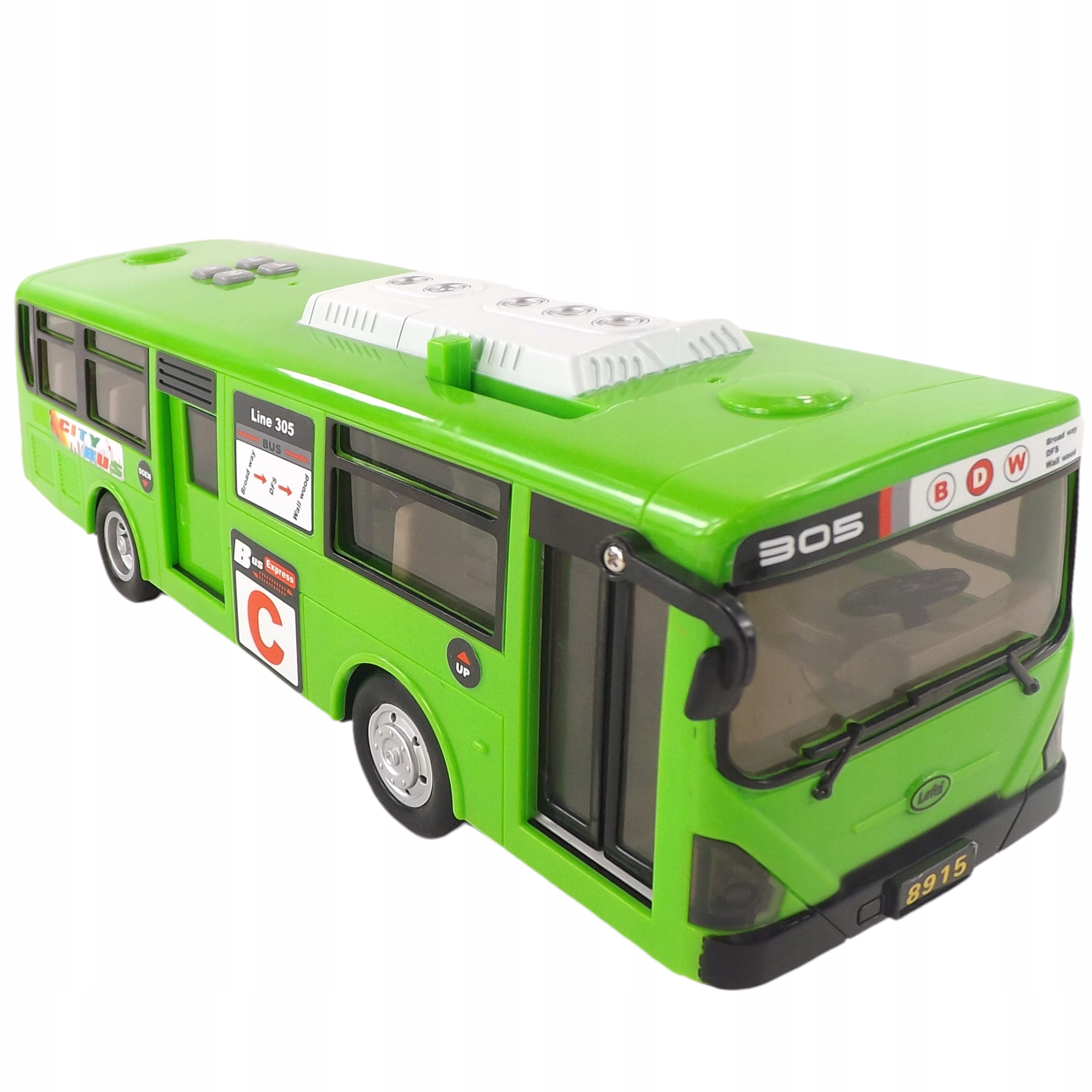

Duży Autobus Otwierane Drzwi Dźwięki Światła 8915Z