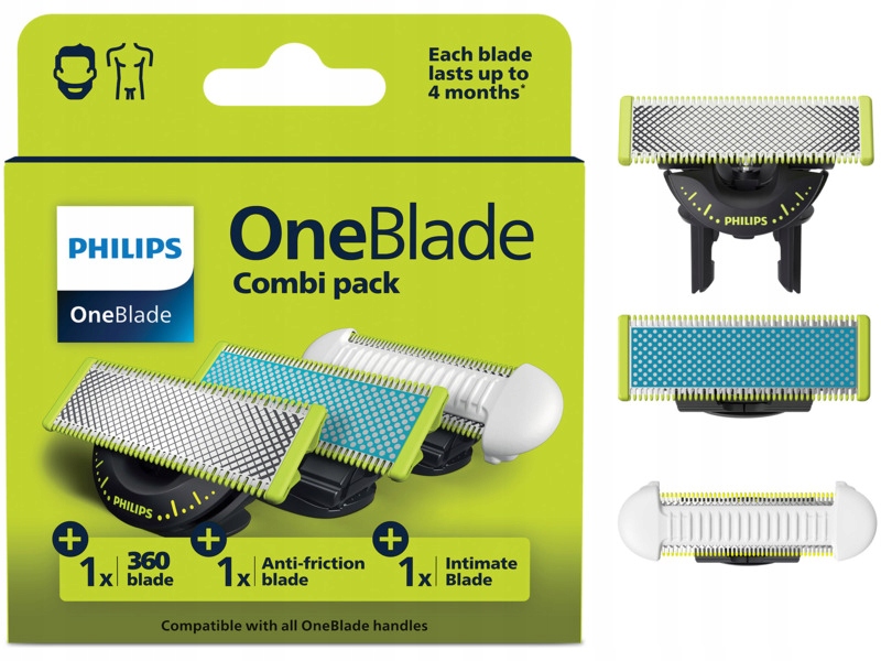 Ostrza do golarki Philips OneBlade 360 QP936/50 (3 sztuki)